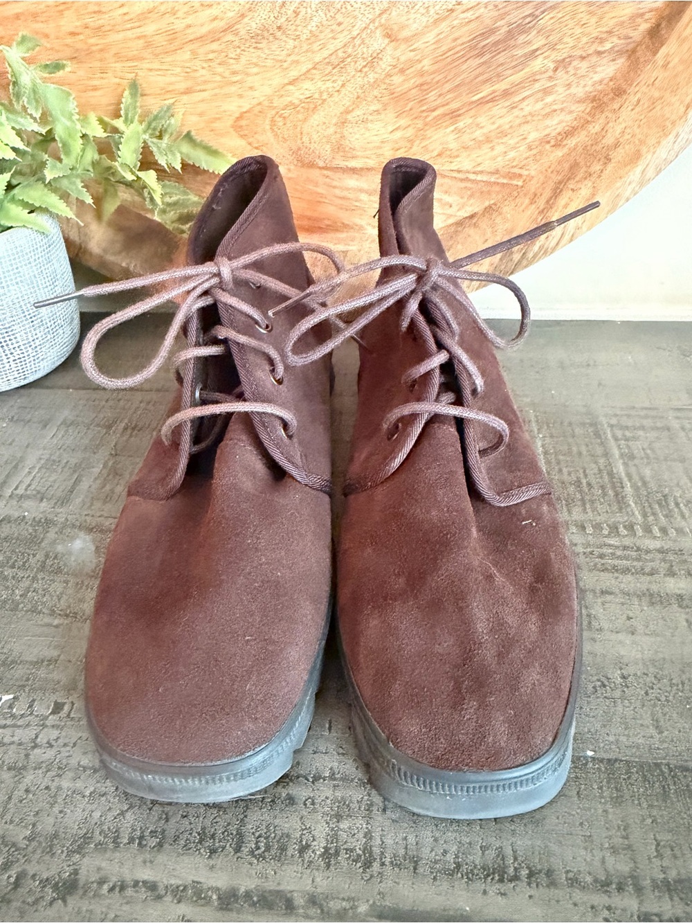 Keds Brown Suede Lace-Up Ankle Boots size 7.5